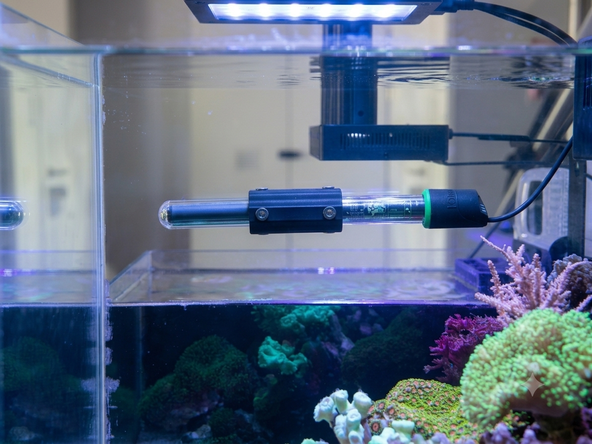 Soporte calentador acuario universal ajustable | Modelo adhesivo y magnético