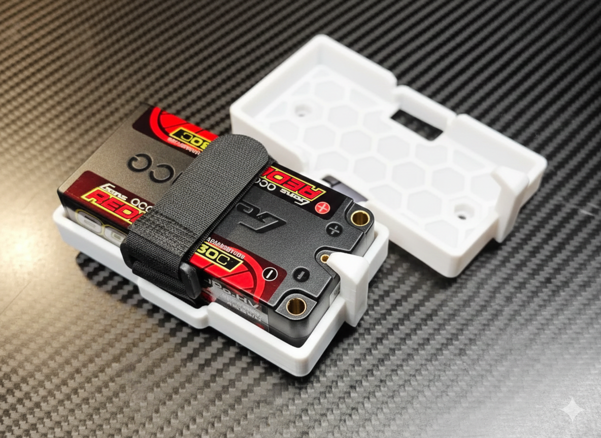 Compartimento bateria Litio Lipo perfil bajo 1/8 SWORKz S35-4e EVO,
