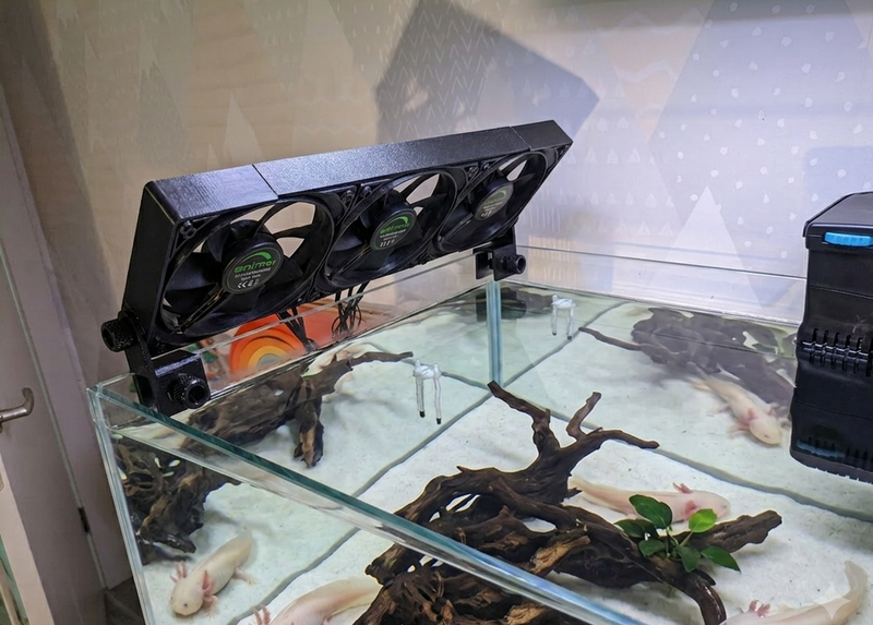 Soporte Ventilador Acuario Regulable | Universal hasta 20mm | Para Marino y Plantado (1-3 Ventiladores 12cm o 14cm)