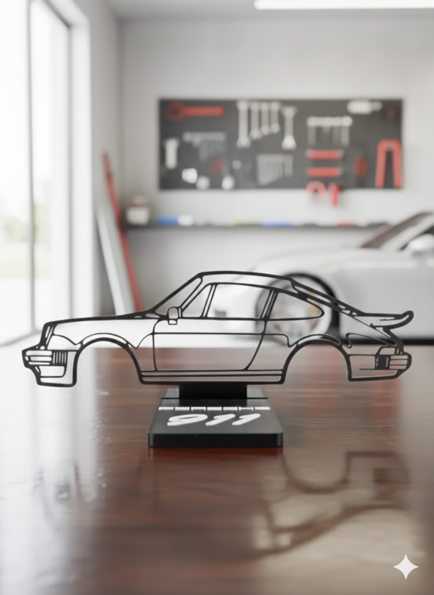 Silueta coche en 3D personalizable