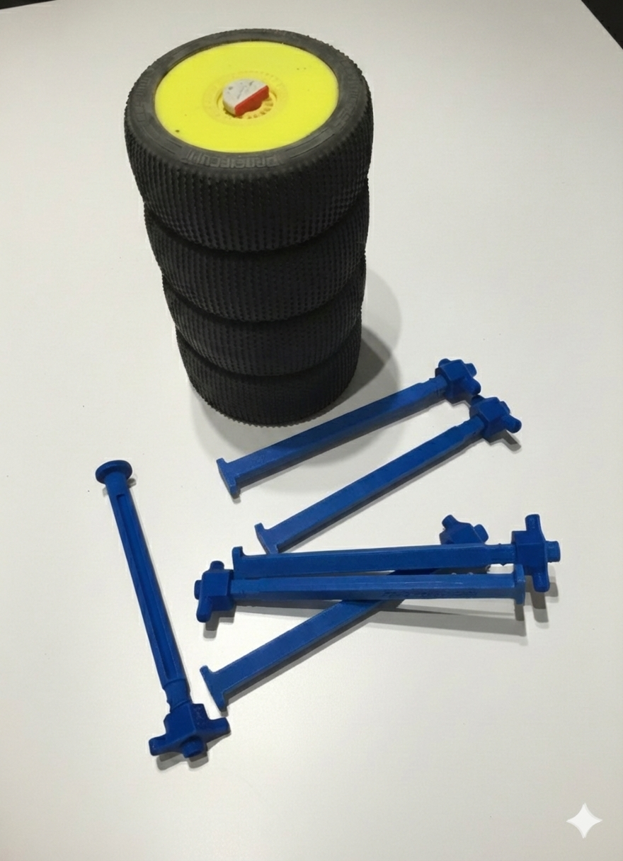 Organizador de Ruedas 1/8 Buffy RC – Con Tuerca de Cierre