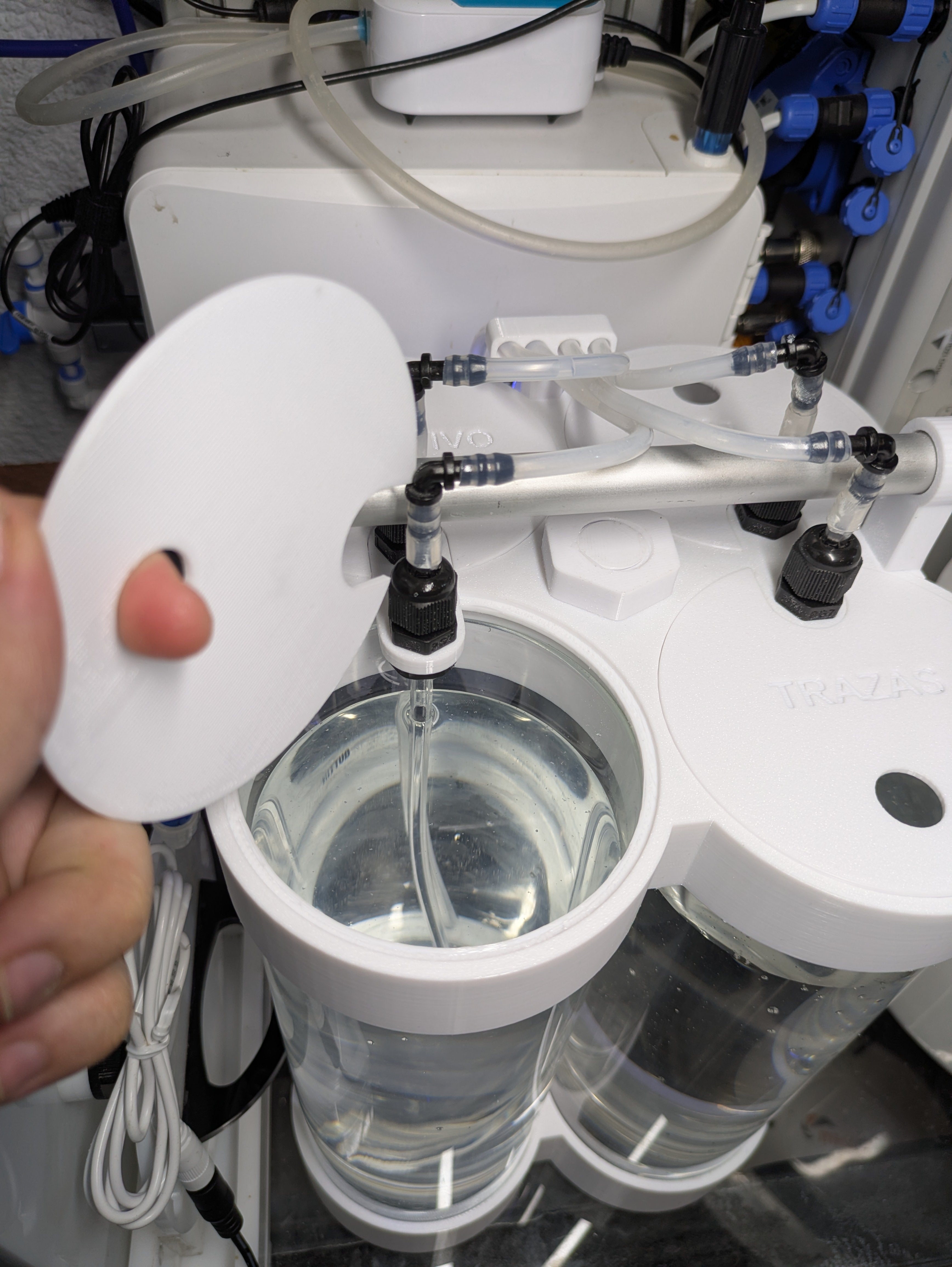 Módulo de 4 Depósitos de Borosilicato (2L) para Dosificación de Acuarios
