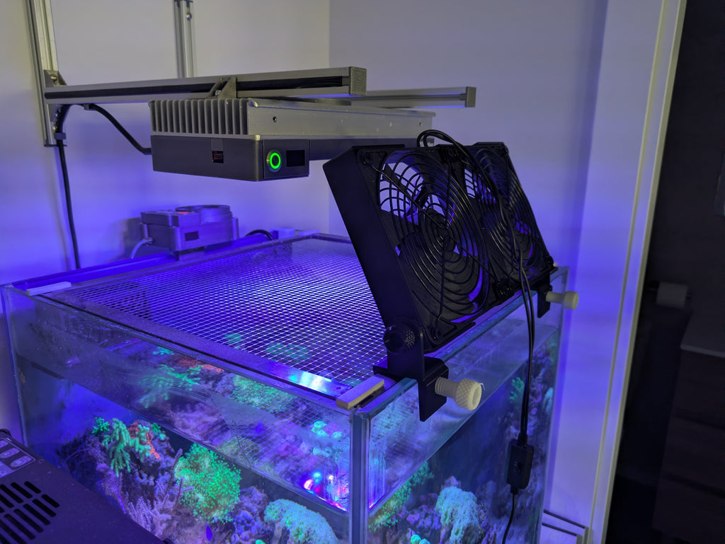Soporte Ventilador Acuario Regulable | Universal hasta 20mm | Para Marino y Plantado (1-3 Ventiladores 12cm o 14cm)