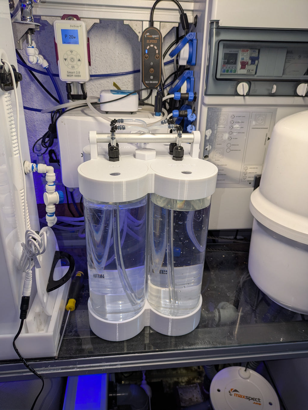 Módulo de 4 Depósitos de Borosilicato (2L) para Dosificación de Acuarios