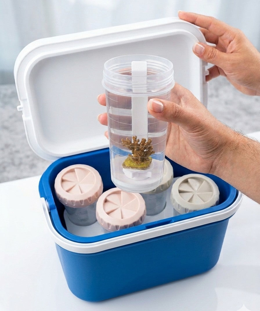 Caja isotérmica para transporte de corales